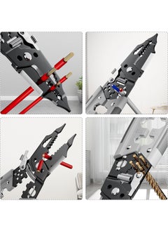 Abhaymart Abhaymart 28IN1 Wire Stripper and Cutter Multifunctional Tool Chromium Vanadium Steel Cutting Crimping for Electrician Stainless Puller Plier Cable Looping Splitting Stripping  - Image 3