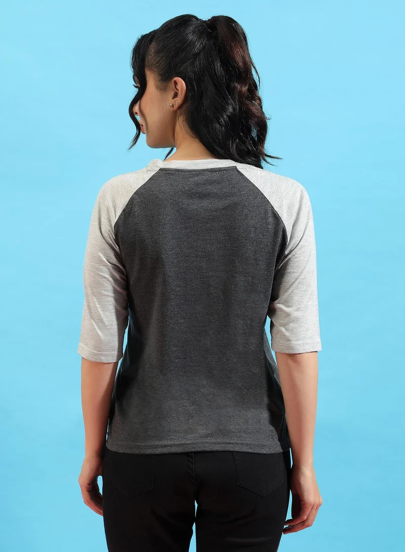 Campus Sutra Campus Sutra Women's Solid Mint Maroon Top