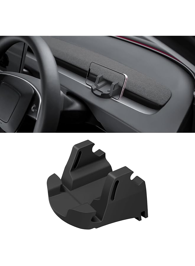 S-TOP Dashboard Phone Mount for Tesla Model 3 & Y – Non-Slip Silicone Phone Holder Compatible with 24-25 Model 3 Highland & 25-26 Model Y Juniper, Fits All Smartphones (Non-Destructive，Black) - Image 1