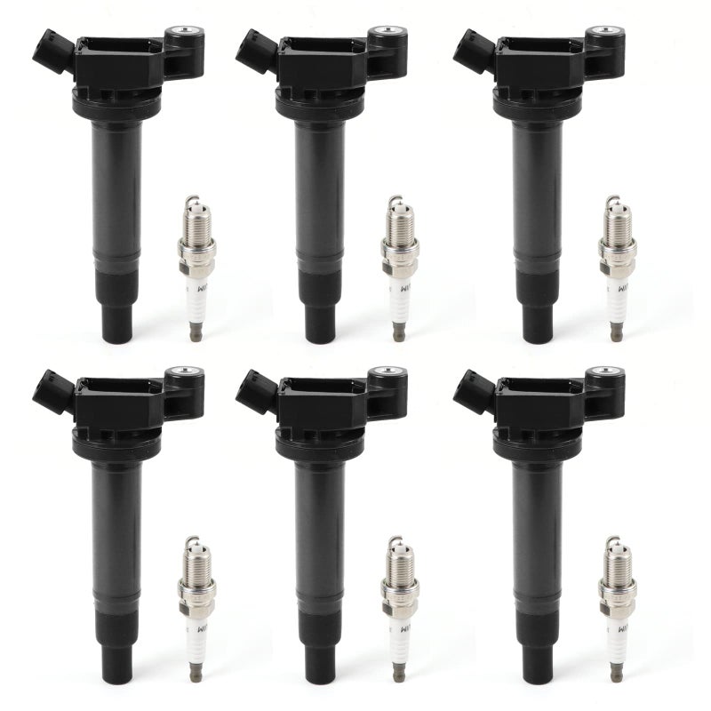 DEEGOOLY 6PCS UF267 Ignition Coil Pack Iridium Spark Plug Compatible with Lexus ES300 RX300for Toyota Camry Sienna Avalon Highlander 19992006 30L 30 V6