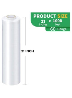 Duravel Duravel Clear Stretch Film Wrap, 50cm Width, Heavy Duty, Transparent wrapping paper for Box Packing and Moving. wrapping plastic roll of 1.5kg  - Image 2