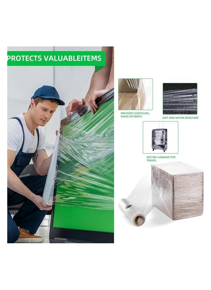 Duravel - Duravel Clear Stretch Film Wrap, 50cm Width, Heavy Duty, Transparent wrapping paper for Box Packing and Moving. wrapping plastic roll of 1.5kg - Image 1