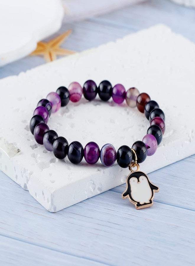 Fullrainbow Penguin Bracelet for Women - Penguin Lover & Friendship Bracelet in Purple - Image 4