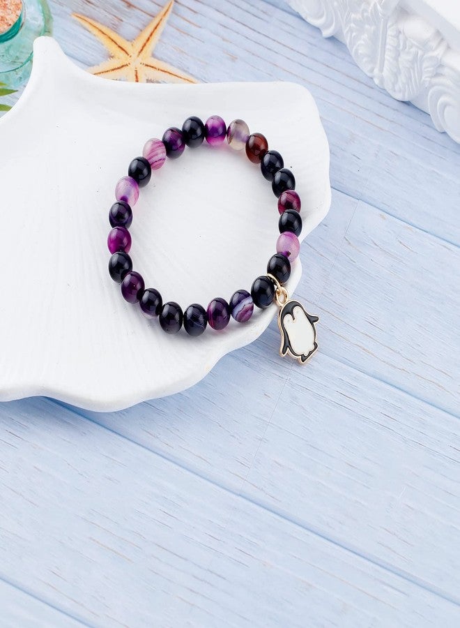 Fullrainbow Penguin Bracelet for Women - Penguin Lover & Friendship Bracelet in Purple - Image 5