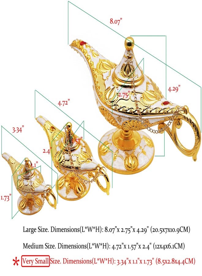 Hsiwto Pack of 12 Aladdin Magic Genie Lamps - Classic Vintage Magic Genie Light Costume Lamp for Home Wedding Table Decoration, Tiny Size, White - Image 5