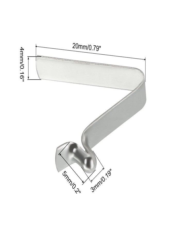 PATIKIL 5x3mm Kayak Paddle Snaps, 10 Pack Tent Pole Clips Steel V Shaped Single Pin Push Button Spring Clips Lock Tube Pole Clips for Camping Awning - Image 2