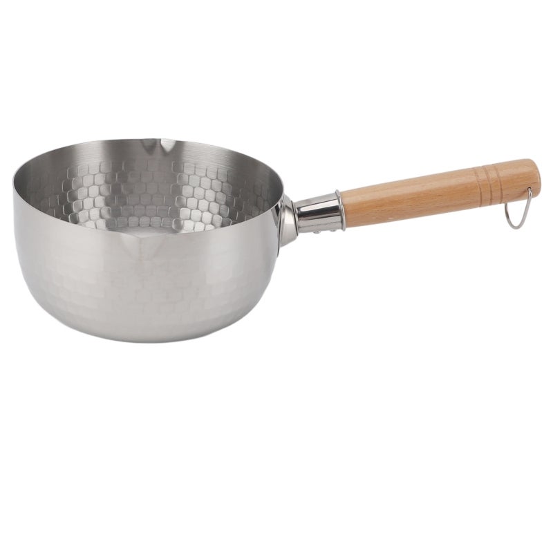 Stainless Steel Noodle Pot 18cm Food Grade Sturdy Durable Instant Noodle Cooking Pot - Even Heating Double Sided Pouring Spout for Home Kitchen Camping College Dorm Quick Meals - Image 1