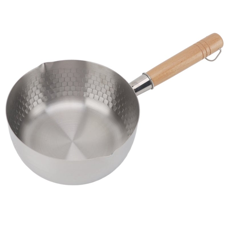 Stainless Steel Noodle Pot 18cm Food Grade Sturdy Durable Instant Noodle Cooking Pot - Even Heating Double Sided Pouring Spout for Home Kitchen Camping College Dorm Quick Meals - Image 4