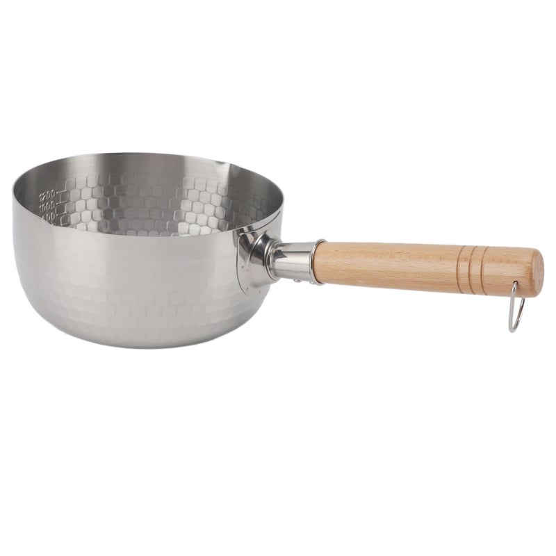 Stainless Steel Noodle Pot 18cm Food Grade Sturdy Durable Instant Noodle Cooking Pot - Even Heating Double Sided Pouring Spout for Home Kitchen Camping College Dorm Quick Meals - Image 2
