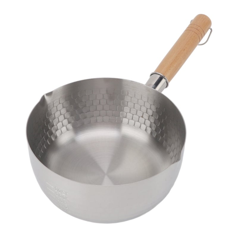 Stainless Steel Noodle Pot 18cm Food Grade Sturdy Durable Instant Noodle Cooking Pot - Even Heating Double Sided Pouring Spout for Home Kitchen Camping College Dorm Quick Meals - Image 5