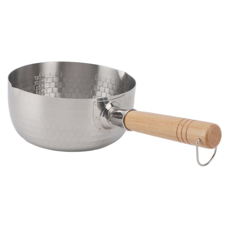 Stainless Steel Noodle Pot 18cm Food Grade Sturdy Durable Instant Noodle Cooking Pot - Even Heating Double Sided Pouring Spout for Home Kitchen Camping College Dorm Quick Meals - Image 3