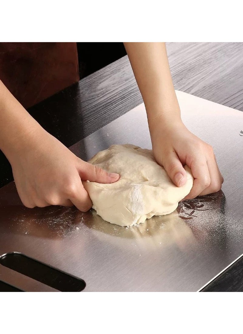 316 Stainless Steel Cutting Board for Kitchen – Durable Chopping Board for Meat, Cheese, Vegetables, and Fruits (28 x 39cm)