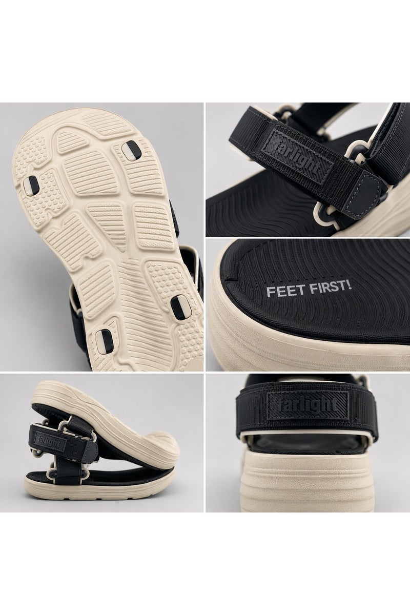 Feet First Men’s Sports Sandals with Adjustable Velcro Straps – Lightweight Comfort Outdoor Walking Sandals - Image 3