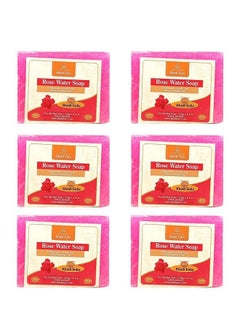 Khadi Pure Herbal Rose Water Soap Pack Of 6 (750G)  - Image 1
