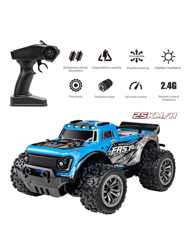 HFN 2.4G Remote Control Cars With Headlights Off-road Vehicle High-speed SUV Boy Toy Car - Image 5