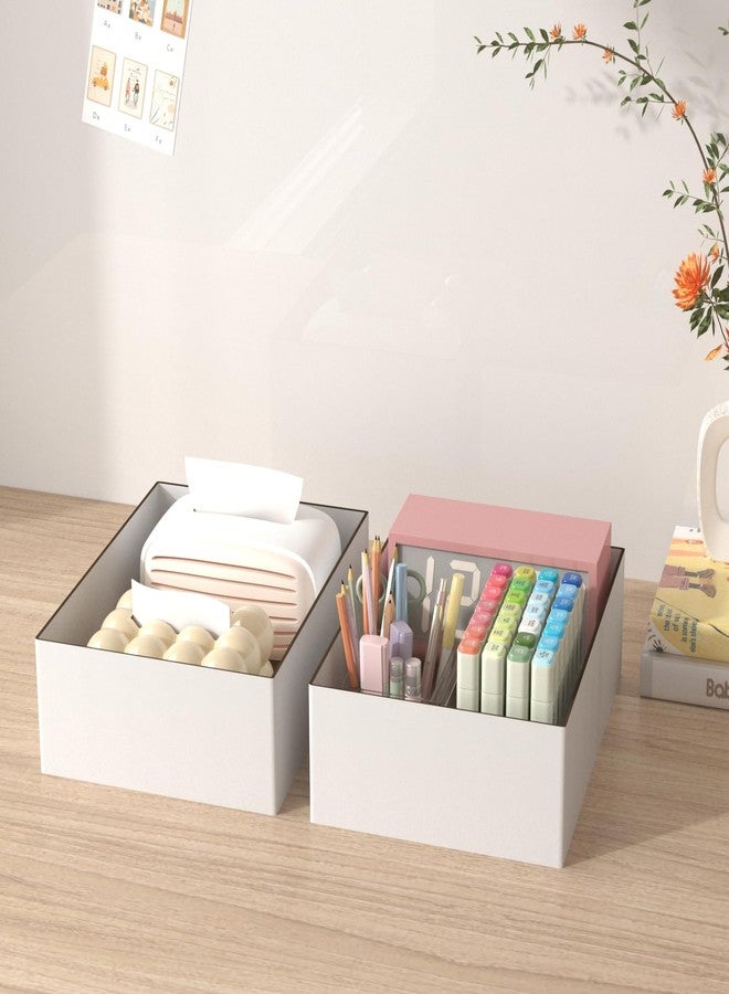 Wtrgas 20 PCS 12x9x4 White Sturdy Cardboard Drawer Organizers, Minimalist Paperboard Storage Bins for shelf Desk Drawer Closet Cabinet, DIY Labeling, for Kitchens, Pantries, Offices, Classrooms - Image 5