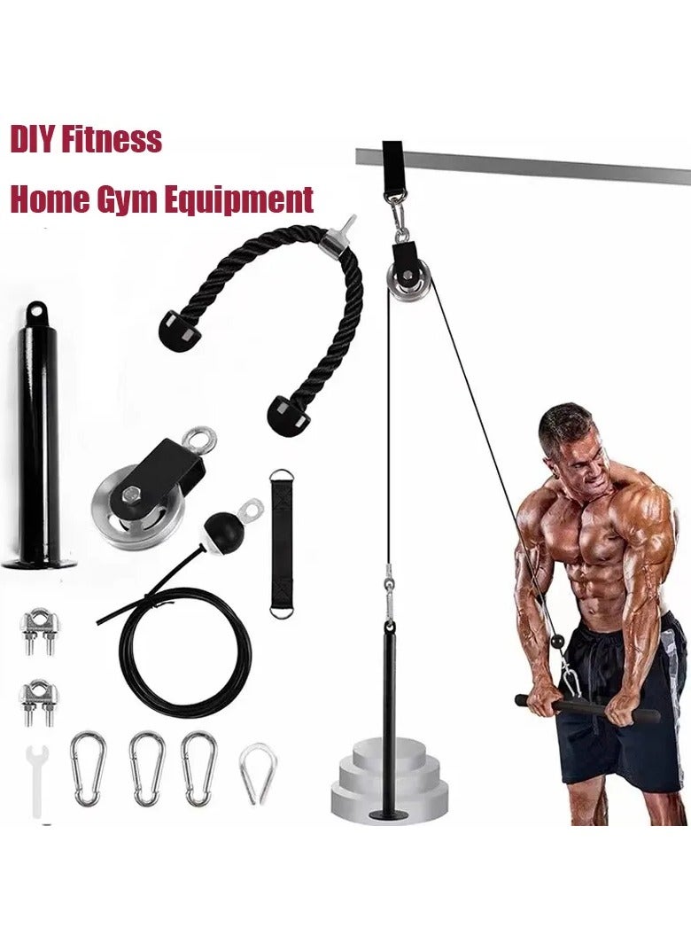 Proxima Health & Fitness Fitness Pulley Cable Machine, Arm Muscle Fitness Straps, Biceps Triceps Strength Training, Home Gym Exercise Equipment, Pulley Fitness Set - Image 3