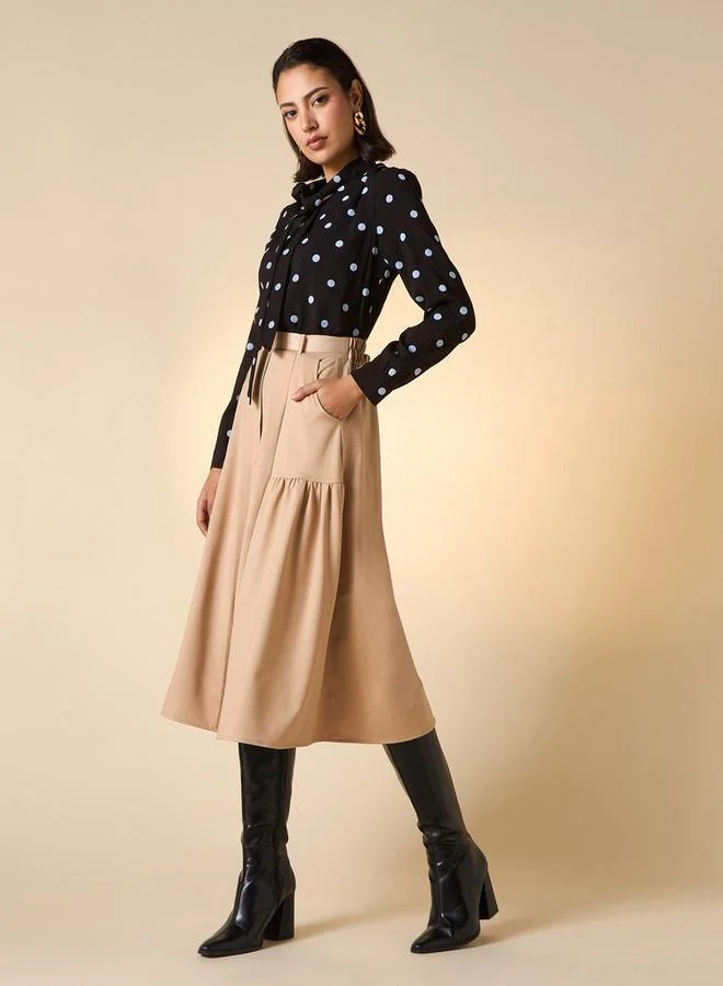 2Xtremz 2Xtremz A-Line Midi Skirt with Pockets