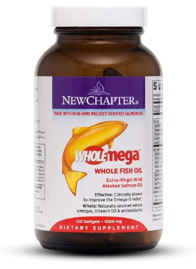 New Chapter Nc Wholemega 1000Mg 120Sg #5003  - Image 2