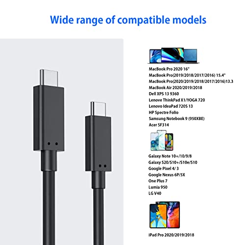 VDL USB C to USB C Cable 100W, Type C to Type C Fast Charging Cable Cord Compatible with Samsung Galaxy S22 S21 S20, Note 20/10/9/8, MacBook Air/Pro 13'', iPad mini 6/Pro/Air2020, Pixel - Image 4