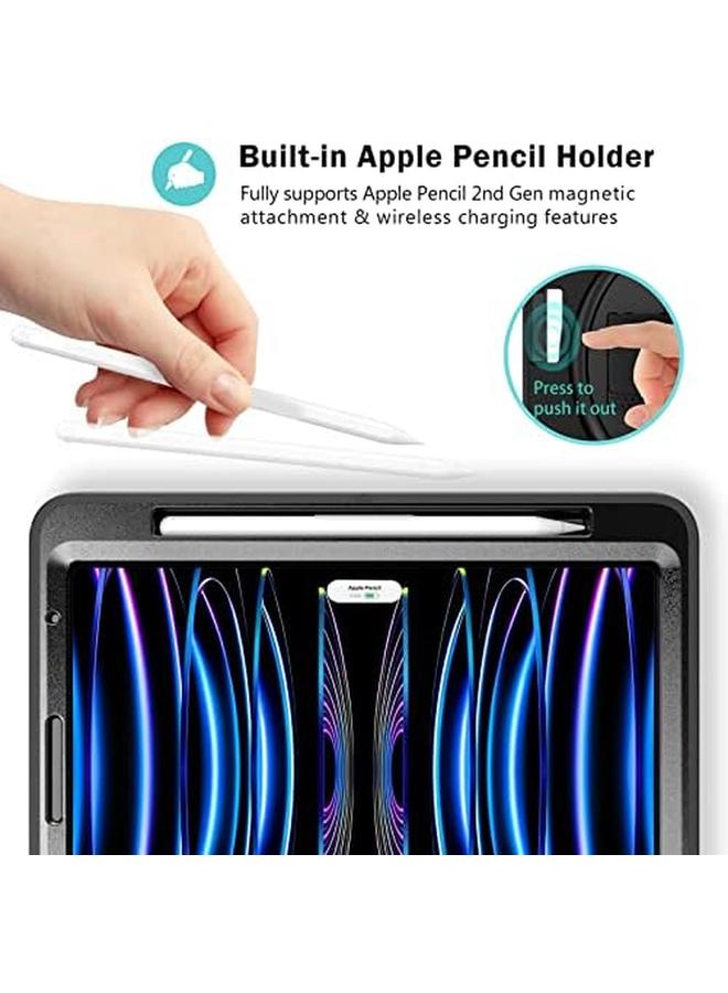 Procases For iPad Pro 11 Inch Case 2022 2021 2020 2018 Rugged Heavy Duty Shockproof Cover Case With Kickstand Hand Strap For iPad Pro 11" 4Th 3Rd 2Nd 1St Black - Image 5
