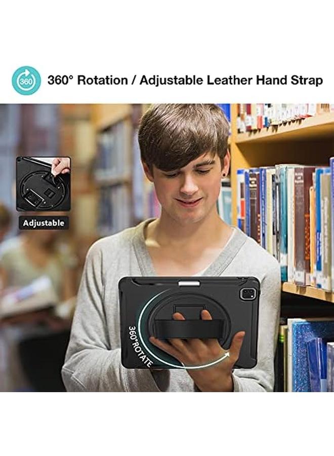 Procases For iPad Pro 11 Inch Case 2022 2021 2020 2018 Rugged Heavy Duty Shockproof Cover Case With Kickstand Hand Strap For iPad Pro 11" 4Th 3Rd 2Nd 1St Black - Image 3