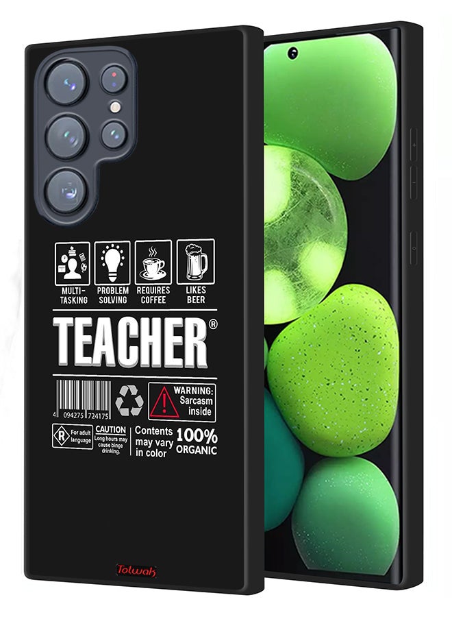 Tolwak Samsung Galaxy S22 Ultra 5G Protective Case Cover Teacher Sticker - Image 1
