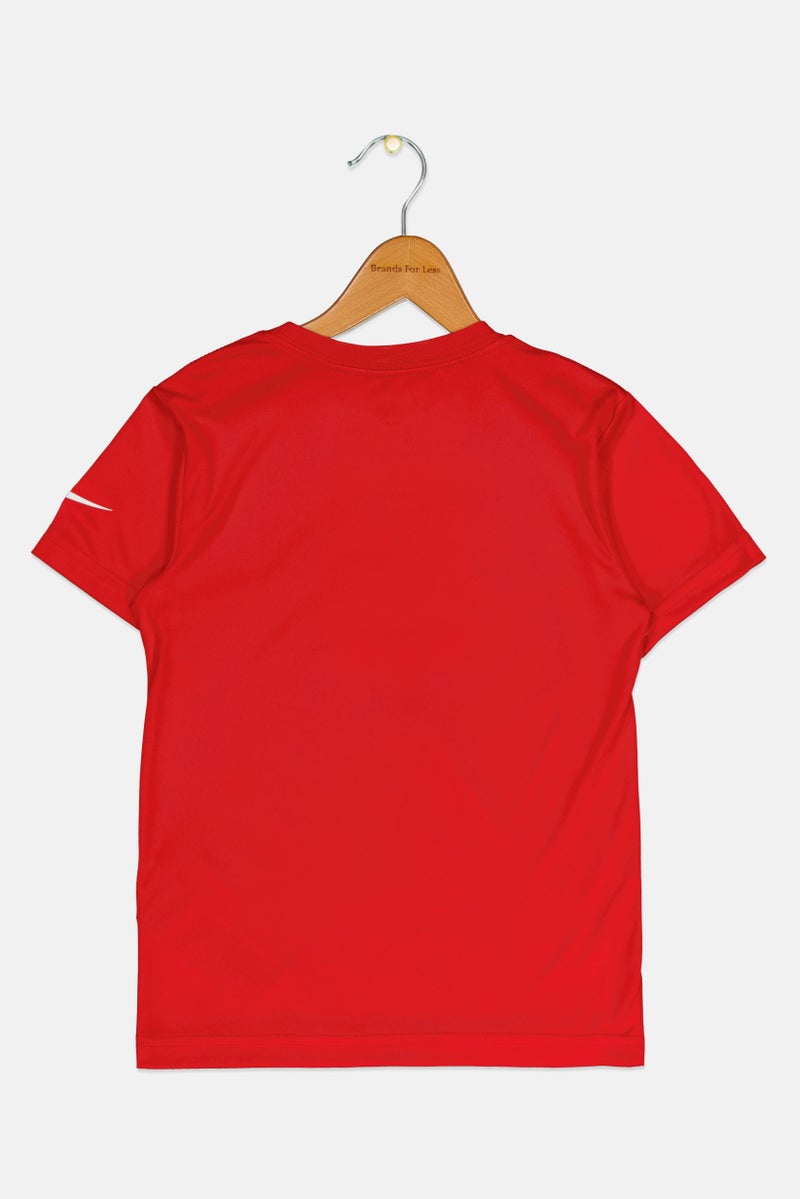 Nike 3Brand by Russell Wilson Kids Boy Sportswear Fit Brand Logo Outdoor T-Shirt, Red - Image 2
