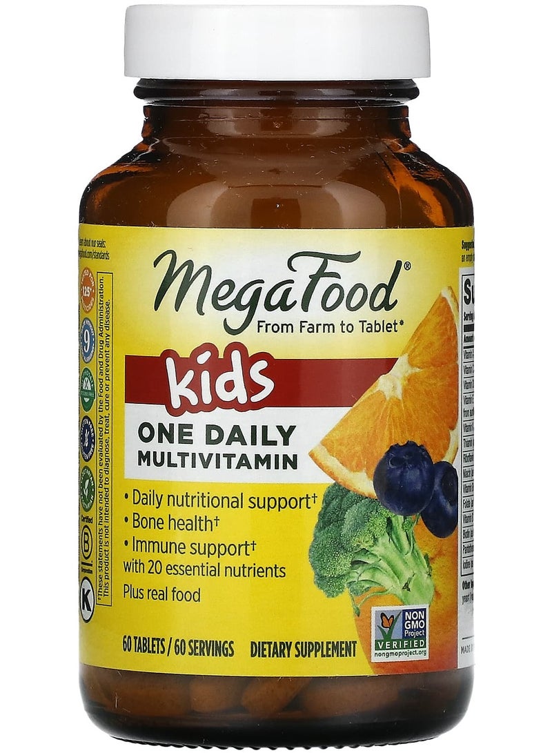 MegaFood Kids One Daily Multivitamin, 60 Tablets