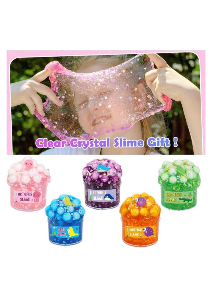 جِيجل جوي كيلي مكعب SLIME KIT CRYSTER صافية الوحل سوبر ناعم وغير لزجة لعبة الحفلات تحت عنوان "ألوان غنية بالوحل". - Image 4