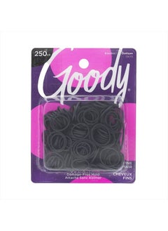 Goody Goody Ouchless Womens Polyband Elastic Hair Tie - 250 Count, Black - Fine Hair - Hair Accessories to Style With Ease and Keep Your Hair Secured - Perfect for Fun and Unique Hairstyles - Pain-Free  - Image 1