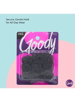 Goody Goody Ouchless Womens Polyband Elastic Hair Tie - 250 Count, Black - Fine Hair - Hair Accessories to Style With Ease and Keep Your Hair Secured - Perfect for Fun and Unique Hairstyles - Pain-Free  - Image 3