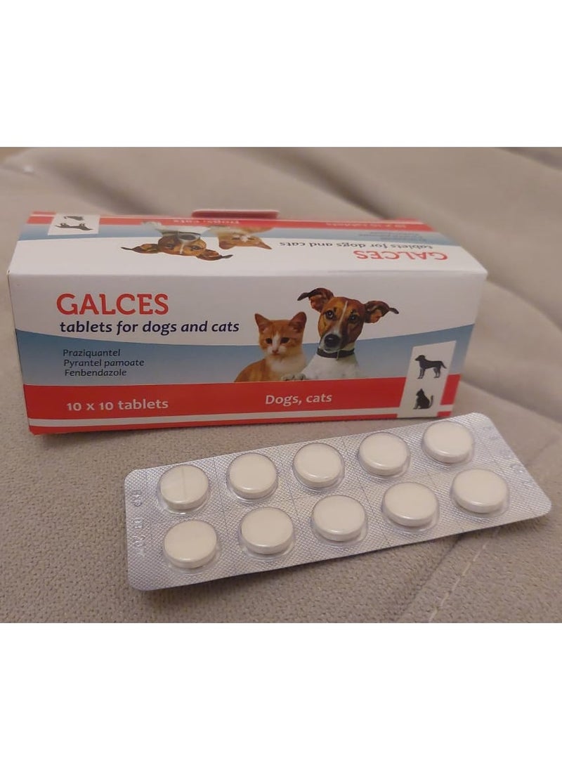 PharmaGal - Galces Deworming Tablets For Dogs and Cats, Broad spectrum internal parsite (roundworm, tapeworms, hookworm) 10 Tablets - Image 1