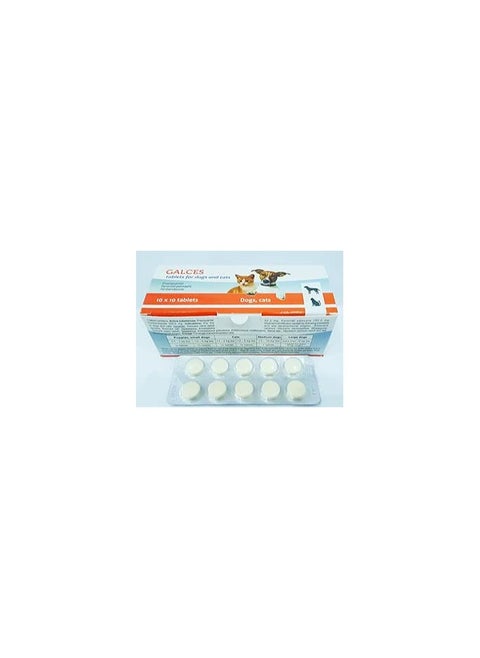 Galces Deworming Tablets For Dogs and Cats, Broad spectrum internal parsite (roundworm, tapeworms, hookworm) 10 Tablets