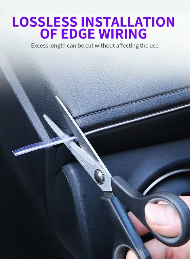 GROIC EL Wire Purple,EL Interior Car LED Strip Lights,USB Star Projector Night Light, Adjustable Romantic Starry Sky Atmosphere Decorative Auto Light for Car,Automotive - Image 4