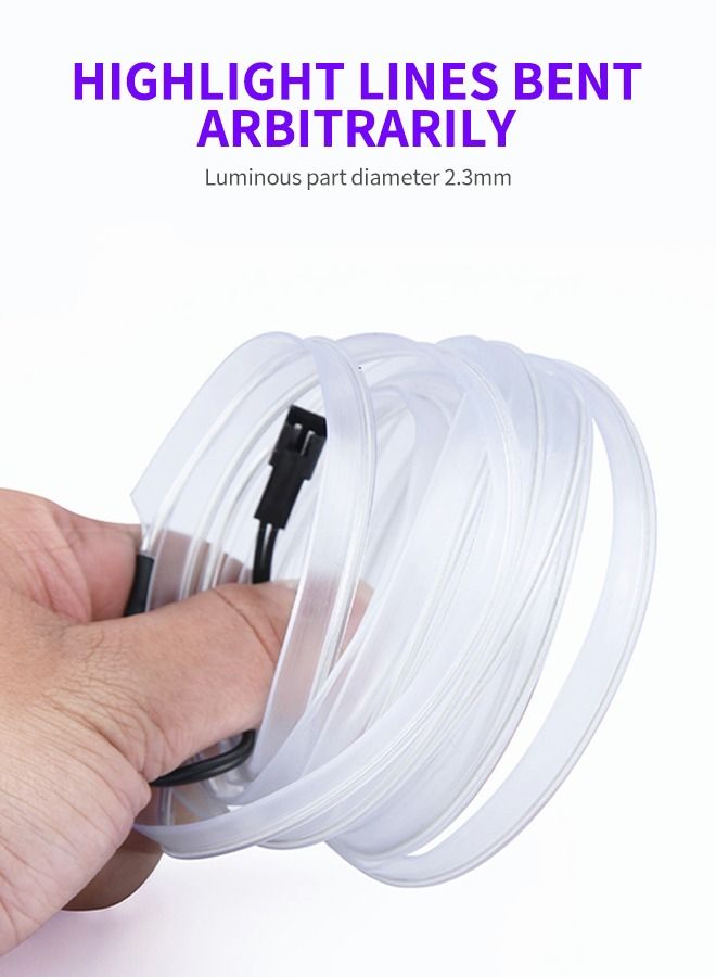 GROIC EL Wire Purple,EL Interior Car LED Strip Lights,USB Star Projector Night Light, Adjustable Romantic Starry Sky Atmosphere Decorative Auto Light for Car,Automotive - Image 3