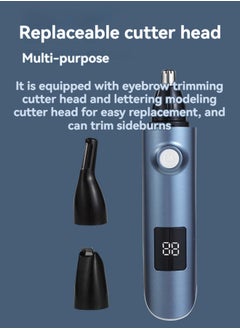 M MIAOYAN New digital display rechargeable electric nose hair trimmer three-in-one digital display eyebrow trimming knife lettering knife nose hair trimmer  - Image 5
