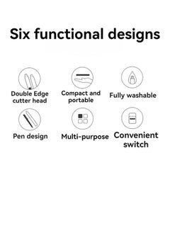 M MIAOYAN New digital display rechargeable electric nose hair trimmer three-in-one digital display eyebrow trimming knife lettering knife nose hair trimmer  - Image 3