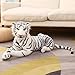GracesDawn Stuffed AnimalsTiger 268 inches Including Tail Size Plush Animal Cat for Jungle Theme Decoration Cuddling Ideal Gift for Children White Tiger - Image 2