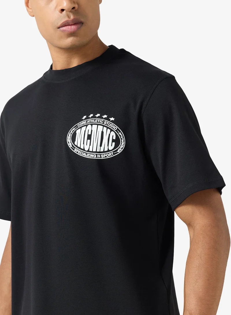 JACK & JONES Printed Crew Neck T-Shirt