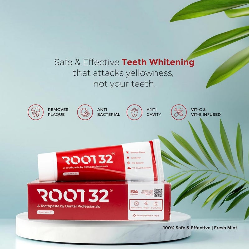 ROOT 32 Root32 Electric Toothbrush with Soft Dupont Bristles 37000 Frequency Sonic Technology| Waterproof 6 Modes Includes 4 Replacement Brush Heads |Toothpaste & Minty Fresh Flavor Combo - Image 5