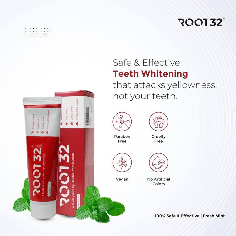 ROOT 32 Root32 Electric Toothbrush with Soft Dupont Bristles 37000 Frequency Sonic Technology| Waterproof 6 Modes Includes 4 Replacement Brush Heads |Toothpaste & Minty Fresh Flavor Combo - Image 4