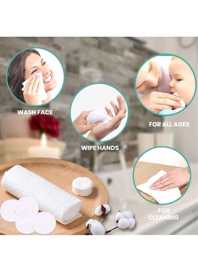 Coldcool 100 PCS Canned Compressed Face Towels,Compressed towels for travel,Disposable Napkins Mini Magic Coin Tissues Portable for Camping Home,Beauty Travel,Sports Outdoor.(9x10in)  - Image 5