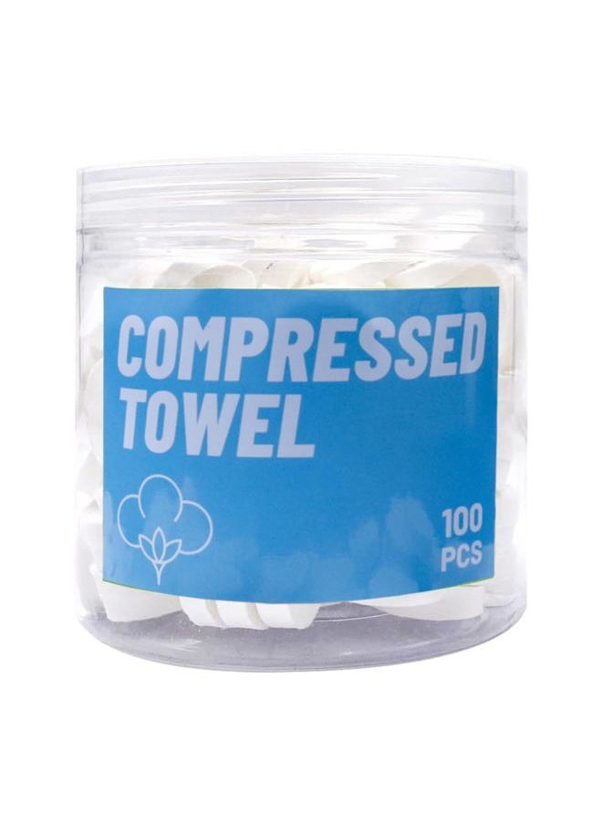 Coldcool 100 PCS Canned Compressed Face Towels,Compressed towels for travel,Disposable Napkins Mini Magic Coin Tissues Portable for Camping Home,Beauty Travel,Sports Outdoor.(9x10in)  - Image 1