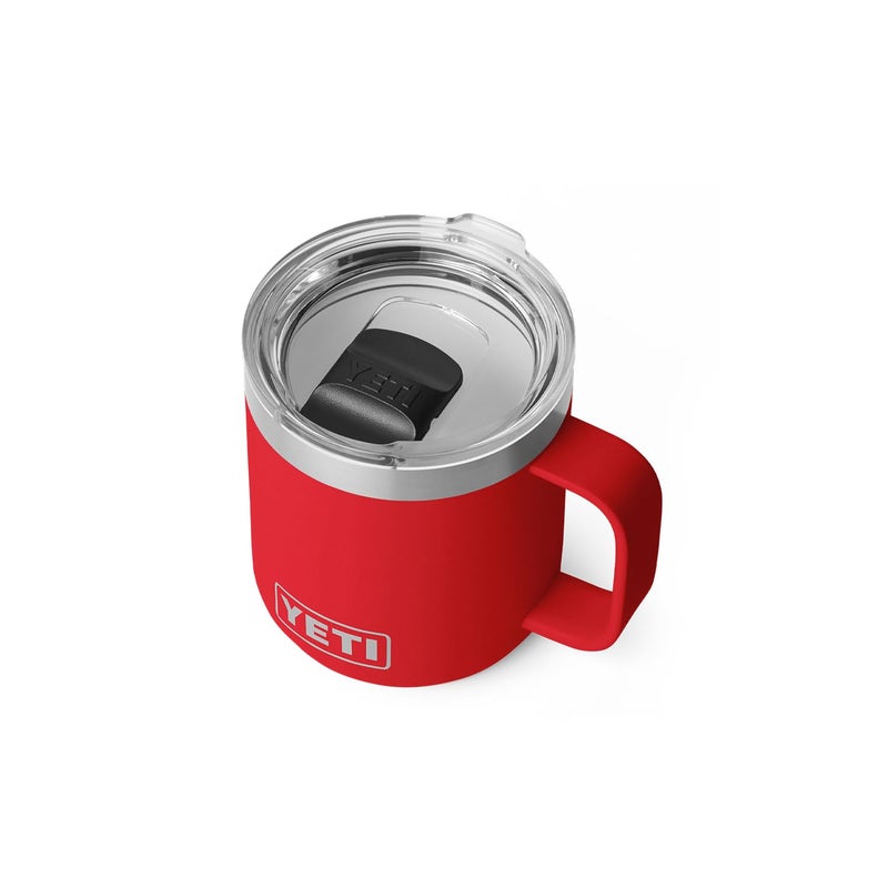 YETI Rambler 10 oz Ceramic Lined Stackable Mug Vacuum Insulated Stainless Steel with MagSlider Lid Rescue Red - Image 2