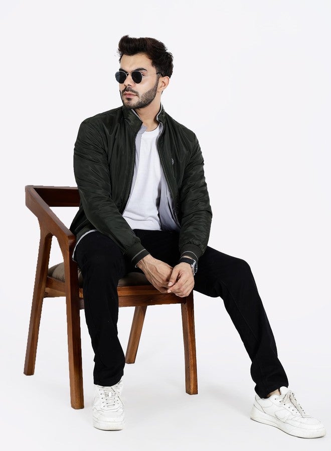 Dollar Dolllar Jackets for Men Stylish latest Casual Zipper Bomber Winter Jacket Full Sleeve Water Resistant Jacket for Men Non Reversible - Image 3