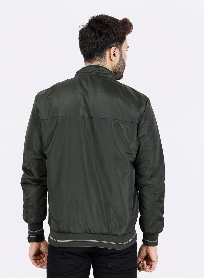 Dollar Dolllar Jackets for Men Stylish latest Casual Zipper Bomber Winter Jacket Full Sleeve Water Resistant Jacket for Men Non Reversible - Image 5