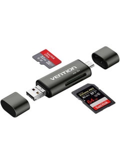 فينشن قارئ بطاقات متعدد الوظائف USB2.0 من VENTION باللون الرمادي، رقم الموديل CCJH0  - Image 1