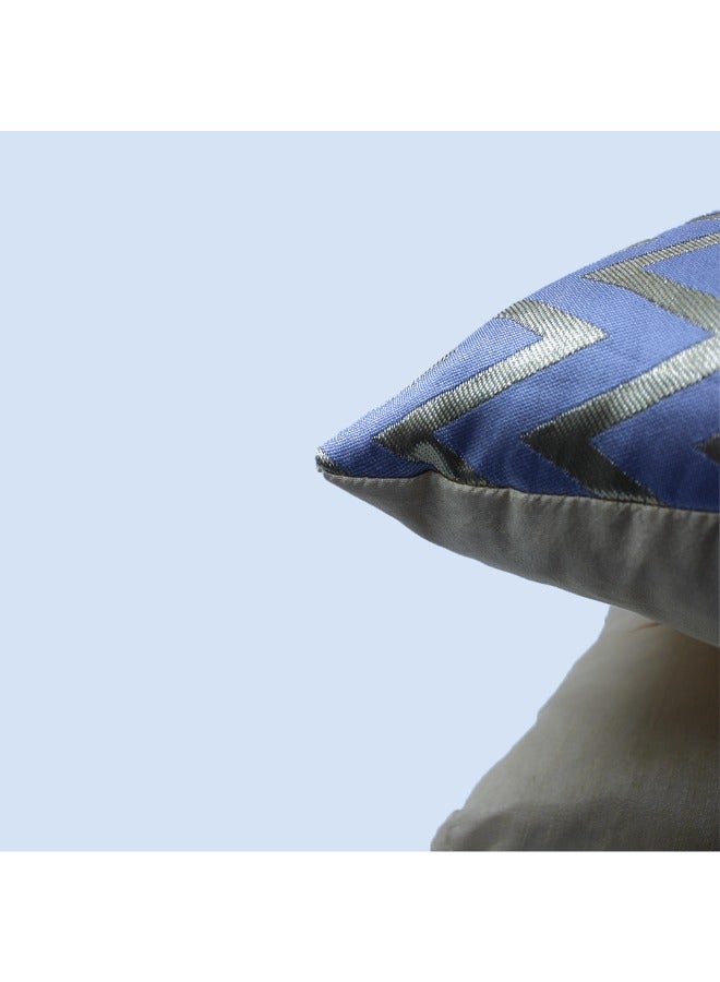 BYFT Orchard Cushion Cover 16 x 16 inch (Zig Zag Design - Grey) 40 x 40 cm Luxury Decorative Cushion Cover for Sofa, Bed & Living Room- Set of 2 without inserts - Image 5