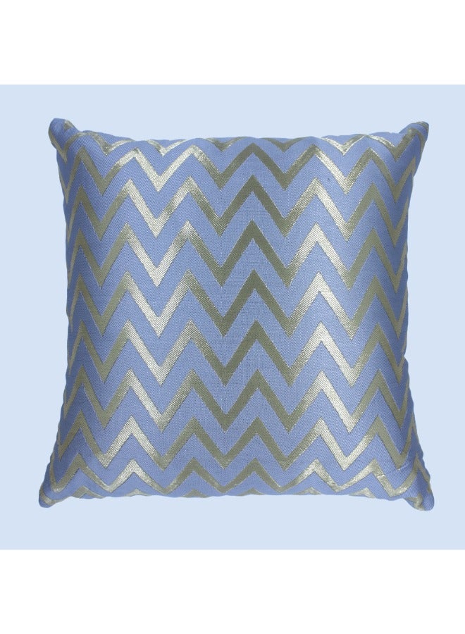 BYFT Orchard Cushion Cover 16 x 16 inch (Zig Zag Design - Grey) 40 x 40 cm Luxury Decorative Cushion Cover for Sofa, Bed & Living Room- Set of 2 without inserts - Image 3
